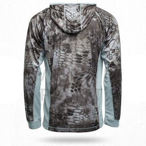 T-shirt de pêche à manches longues, surdimensionné, avec Logo personnalisé, transfert thermique, vente en gros, - Product Image 3