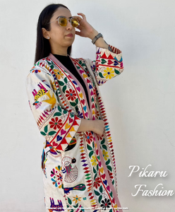 Chaqueta de trabajo bordada para mujer y niña, prendas de vestir, Banjara, soporte tejido, 100% algodón, chaqueta Safari, venta al por mayor - Product Image 4