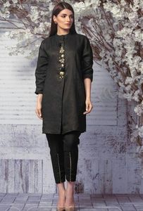 2021 Latest Indian & Pakistani Stylised Kurta with <b>Pant</b> Party Wear Dress with Applique & Lace Decoration Button Fastening - Product Image 2