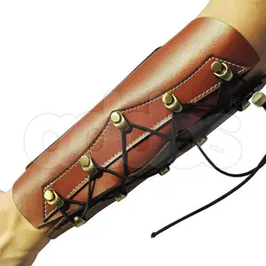 Competitive Price Factory Made Archery Arm Guards, Longbow Leather Arm Guard Traditional Archery Protective Gear