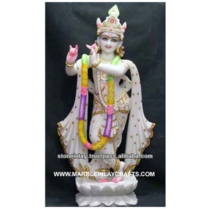 Marbre Krishna Statue Debout - Product Image 1