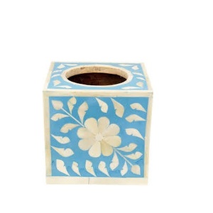Support et couvercle en tissu 100% naturel, incrustation d'os, meilleure qualité, poli à la main, taille personnalisée, boîte de mouchoirs en vente - Product Image 5