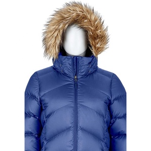 Chaqueta acolchada azul Reversible de alta calidad, diseño de abrigo largo con capucha, cierre de cremallera impermeable, bordado de talla grande 'Far' para - Product Image 4