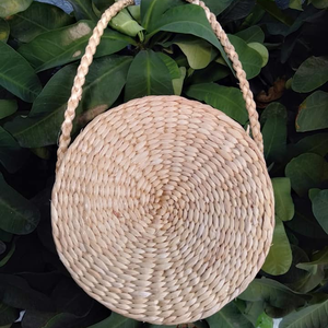 Bolsa redonda de ratán para playa y verano, 2019, venta al por mayor, de Vietnam, cristal (+ 84 587 176 063) - Product Image 5