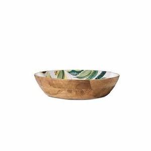 Cuenco de madera hecho a mano con diseño impreso Material de servicio decorativo de cocina popular resistente al calor ecológico a bajo precio - Product Image 1