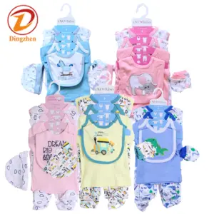 Hoge Kwaliteit Leuke Animal Print Baby Pyjama Pak Baby Romper Set Baby Kleding Set