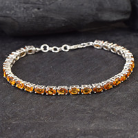 925 Sterling Silver Tennis Bracelet Léger Cornaline Pierres Précieuses Bracelet Fine Jewelry pour la Fête Saint Valentin Cadeau Pas Cher Bas