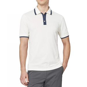 Camiseta Polo de Manga Corta para Hombre con Cuello Henley y Bolsillo en el Pecho, Fabricada con Mezcla de Poliéster y Algodón OEM - Product Image 1
