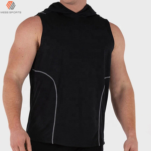 MESS SPORTS Camisetas sin Mangas con Capucha para Hombre, Chalecos Casuales, Ropa Deportiva Transpirable de Secado Rápido de Poliéster/Algodón - Product Image 4