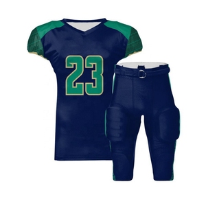 Maillot de sport imprimé par sublimation de logo personnalisé de haute qualité, uniforme de football américain à manches courtes respirant et durable - Product Image 5