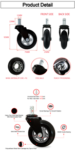 Swivel Chair <b>Casters</b> - Product Image 6