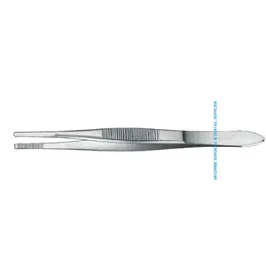 Fórceps de aço inoxidável para curativos, fabricante e exportador de instrumentos cirúrgicos sem dentes de 15 cm