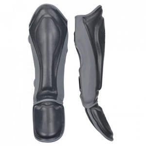 Guantes de boxeo profesionales para hombres, espinilleras de lucha Mma, Muay Thai, bolsa negra, cuero verde - Product Image 2