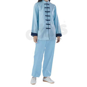 Uniformes de Kung Fu de Algodón Suave de Color Sólido Personalizados al por Mayor, Profesionales, de Venta Caliente, para Hombre y Mujer, con su Propio Logotipo - Product Image 5