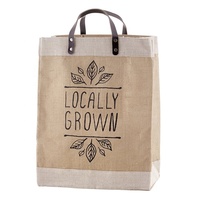 Pochette de plage grande taille en toile de jute personnalisée avec logo, poignées en cuir, sac de courses réutilisable écologique – Cadeau de style national
