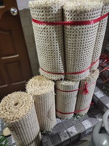 Malla de almacenamiento flexible rollo 60cm patrón cesta cincha caña de mimbre hecha a mano respetuosa con el medio ambiente al por mayor - Product Image 5