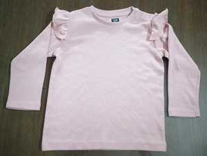 Camiseta de Manga Larga de Algodón para Niñas, Nueva Moda de Verano, Cuello Redondo, Estampada, Teñida, de Punto, Excedente de Bangladesh - Product Image 3