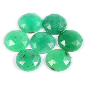Gema redonda de 6mm a 15mm, piedra Natural de crisoprasa de corte rosa, facetada, suelta, precio al por mayor - Product Image 1