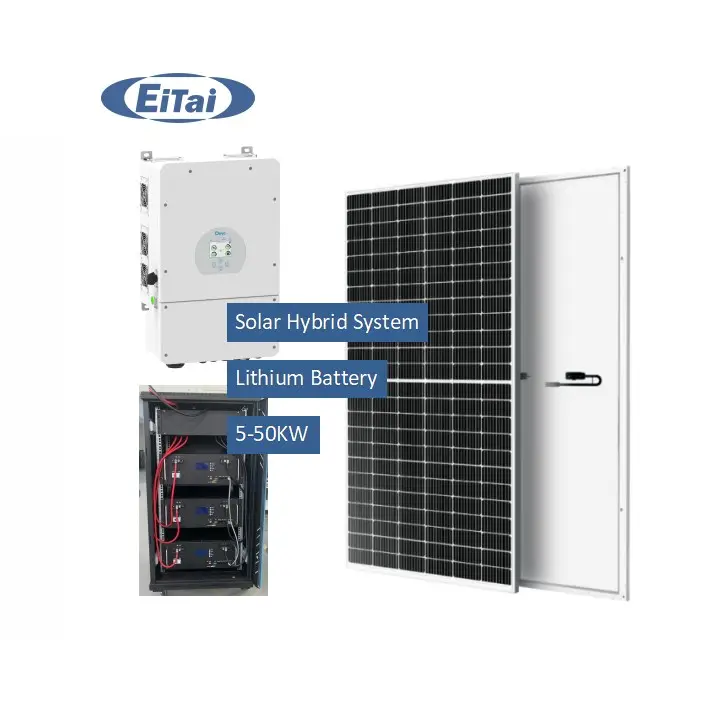 GTS-305 sistema ibrido solare domestico del pannello di energia rinnovabile 5kw 10KW 20kW di EITAI con il caricabatteria