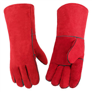 Guantes de Trabajo Resistentes al Fuego para Asar y Soldar, 12 oz de Grosor, 14 Pulgadas de Longitud, Puño de Seguridad - Product Image 1