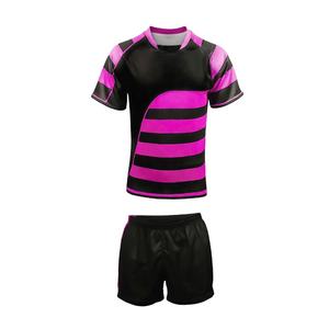 ชุดเสื้อเจอร์ซีย์รักบี้ออกแบบได้ทั้งชายและหญิงผ้าโพลีเอสเตอร์ระบายอากาศได้ดี100% สำหรับผู้ใหญ่พร้อมโลโก้แบบทีม - Product Image 3