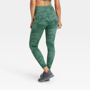 Wholesale Best Selling 100% Top Good Quality Custom logo Printed Two Piece Women <b>Leggings</b> And Bra Sets - Product Image 3