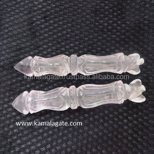 Vente en gros de baguettes d'ange en quartz naturel sculpté en cristal pierre de guérison artisanat pierre semi-précieuse semi-précieuse vente en gros - Product Image 1