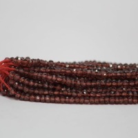 3mm 4mm Naturel AAA Mozambique Rouge Grenat Perles Rondelle à Facettes Forme Directe Fabricant Taille Personnalisée Disponible