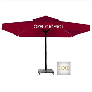 6x6-5x5-4x4-3x3米尺寸的豪华雨伞，用于户外曲柄升降机铝伞