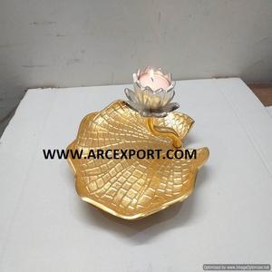 โต๊ะอาหารรูปดอกบัวทำจากโลหะหรูหรา3ชั้นชามอลูมิเนียมสำหรับตกแต่งโต๊ะในงานแต่งงานชามสลัด - Product Image 4