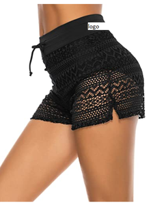 Short de bain en dentelle pour femmes, pantalon de bain taille haute, vêtement de Sport pour l'été, 2020 - Product Image 2