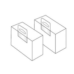 Pestañas colgantes triangulares transparentes y resistentes con ganchos de exhibición de respaldo adhesivo para un escaparate efectivo del producto - Product Image 2