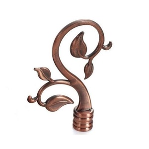 Metal Floral Design Curtain <b>Rod</b> Decorative Aluminum Alloy Curtain Accessory <b>Rod</b> Gold Color Finished Home Decor Decoration - Product Image 5