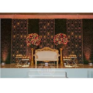 Candelabros de Metal para eventos de boda, muros de vela de Metal de lujo, configuración de pared de nuevo estilo para escenario de boda - Product Image 1