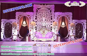 Mur de bougies tendance, 2 pièces, décor moderne de scène de mariage - Product Image 3