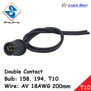 158 194 T10 Bóng Đèn LED Đôi Liên Hệ Với Đèn Ổ Cắm 2 P Dây Nịt Dây Điện Tùy Chỉnh Đèn Chủ - Product Image 2