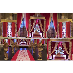 Escenario Real Moderno para Bodas Hindúes, Decoraciones Ligeras de Fibra de Vidrio para Eventos y Fiestas - Product Image 1