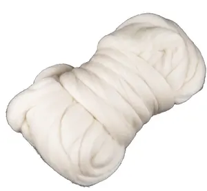 Lana blanca 100% australiana, lana carbonizada superior