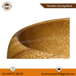 High Quality Handmade Acacia Wood Round Serving Bowl Premium Standard Food Solutions for Restaurant and Party Use Wholesale - Product Image 2