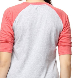 Camiseta raglán con logotipo personalizado para mujer, ropa lisa en blanco, 100% algodón, para mujer, venta al por mayor - Product Image 3