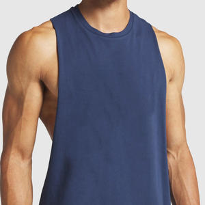 เสื้อกล้ามผู้ชายผ้าคอตตอนถักสำหรับออกกำลังกายเสื้อเพาะกายออกกำลังกายผ้า100% คุณภาพสูงสไตล์ลำลอง - Product Image 5