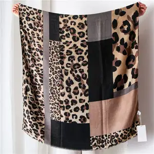 Most popular on hijab design printed leopard patter shawls scarf