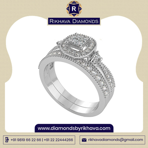 Anillo de oro blanco de 10K para mujer, sortijas de diamante de oro blanco, compra a buen precio - Product Image 2