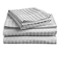 Taie d'oreiller de sommeil unie en coton tissé couvre la coquille d'oreiller avec pipping