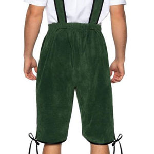Latest Design Man Bavarian <b>Shorts</b> Leather Made Green Color <b>Slim</b> Fit German Traditional <b>Shorts</b> for Boys - Product Image 6