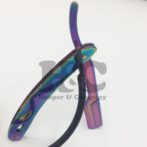 Nouveaux rasoirs Logo privé poignée pliante rasoir Style japonais hommes barbe coupe rasage rasoir support durable vison droit - Product Image 6