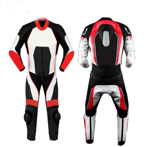 Combinaison de moto en cuir, vêtements de course automobile, ensemble de deux pièces - Product Image 5