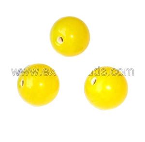 Perles de verre au chalumeau faites à la main jaune 12mm/14mm rondes pour bijoux à bricoler soi-même Bracelet décoration perles en vrac Kit d'accessoires - Product Image 1