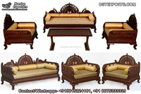 Ensemble de canapés de salon de style victorien moderne de luxe avec meubles design en teck, taille personnalisée et couleur personnalisée, en provenance d'Inde