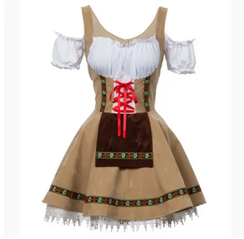 نساء Oktoberfest Lederhosen مجموعة ، يديرهوسين مع الحمالة السراويل (النمساوي يديرهوسين)